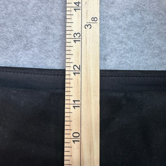 Andrew Marc Faux Suede Leggings Women's M Black Pull on Pant APCW1023 High Rise - Picture 5 of 8